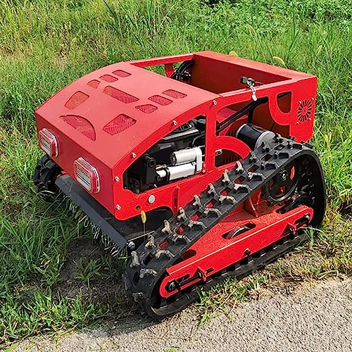 Robot Lawnmower Set Gasoline Mower, Crawler Mower, Four Sroke Gasoline Lawn Mower with Remote Control, Climbs Up to 30° Incline, Lawn Care Equipment, for Farm, Home Garden, Orchard