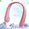 Neck Fan, Portable Hanging Neck Fan, Bladeless Mini Neck Fan with 360° Airflow, USB Rechargeable Personal Neck Fan Quiet Wearable Personal Fan with 3 Wind Speed for Sports Outdoor Indoor.(Pink)