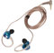 Auricolari per Monitor, ZST Spina Ad Angolo Retto da 3,5 Mm con Cancellazione del Rumore 1BA 1DD Auricolare per Monitor Cablato HiFi per Lettori Tablet (Standard colorato)