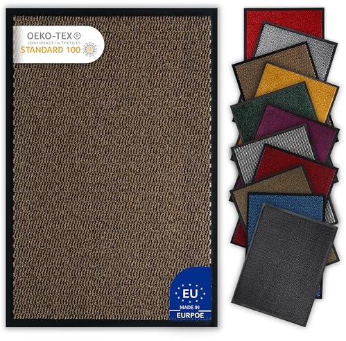 Bodenständig® Saubere Schuhe Dank saugstarkem Stoff (robust) perfekte Größe Braun in 60x90cm - Fußmatte innen, Fussmatte innen - Schmutzfangmatte für innen Türmatte