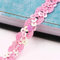 1 metro di lunghezza, 1,5 cm di larghezza, nastro con paillettes, con paillettes, effetto ologramma metallizzato, con paillettes, in tessuto, con paillettes lucide, rosa C