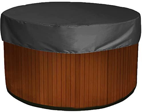 Copertura rotonda per vasca idromassaggio, copertura impermeabile per piscina esterna 420D, protezione rotonda per vasca idromassaggio, copertura di ricambio per vasca idromassaggio, copertura nera
