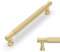 Amerdeco 10 Pack 6.3 Inch(160mm) Brushed Gold Cabinet Pulls Knurled Kitchen Cabinet Handles, Cabinet Pulls Kitchen Cabinet Hardware for Cupboard Drawer Pulls AM028