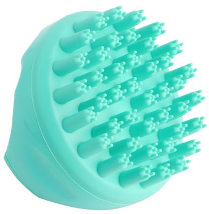 GARVALON Ergonomische Silikon Handmassagebürste Für Shampoo Und Kopfmassage Professioneller Kopfhautkamm Für Salon Und Zuhause Grün
