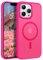 GaoBao für iPhone 13 Pro Max Hülle, Handyhülle iPhone 13 Pro Max [Kompatibel mit MagSafe] Durchscheinende Matte Magnetische Stoßfeste Anti-Fingerabdruck Schutzhülle Case 6,7 Zoll, Rose Rot
