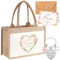 Tenare 4er Set Danke Geschenke Mama Jute Tasche Muttertagsgeschenk Schlüsselanhänger Dankeskarte Umschlag Geburtstag(Mama)