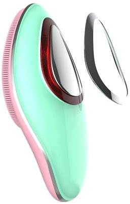DOCOCO Brosse de nettoyage du visage électrique en silicone IPX6 étanche avec EMS, 6 vitesses réglables pour un nettoyage en profondeur, exfoliation et massage doux