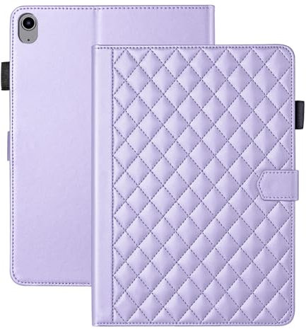 Vaitasy Funda para iPad 10th Generation 2022 10.9 Pulgadas - Carcasa de Cuero PU con Ranura para Tarjeta - Business Tablet Case Púrpura