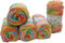 5 x 100g Babywolle Ilkadim Export Sekerim Bebe Batik Mehrfarbig, 500 Gramm Wolle Acryl Strickgarn (orange gelb grün 4400)