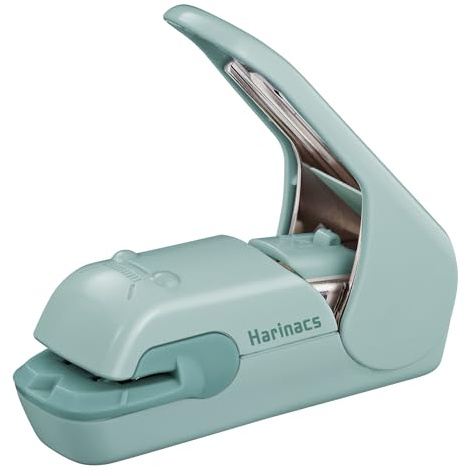 Kokuyo Heftgerät ohne Heftklammern, Harinacs Desktop & Handgeführt, bis zu 5 Blätter ohne Heftklammerbindung, tragbarer kompakter lochloser Hefter, Grün Blau, Japan Import (SLN-MPH105GB)