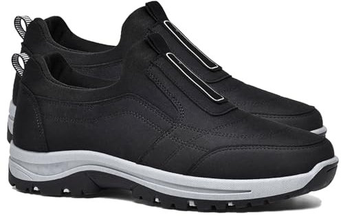 PTKG Chaussures Pieds Larges Chaussures Diabétiques pour Hommes Chaussure Impermeable Antidérapant Sneakers Outdoor Chaussures De Marche Chaussure Orthopédique Femme,Noir,41/255mm