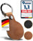 TinyTag® - AirTag Schlüsselanhänger Leder - AirTag Anhänger Leder für Apple Air Tages - Hülle Airtag (Deep Tan)