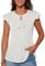 GRACE KARIN Women's Ruffle Cap Sleeve Tunics Summer Trendy Tie Front Shirts Business Work Tops for Women L White