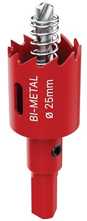 ⛬ DURI 25mm Bi-Metal Hole Saw with Arbor and Pilot Bit | Smooth Fast Cutting, For Wood, Plywood, Plastic, Drywall, Thin Metal Sheets