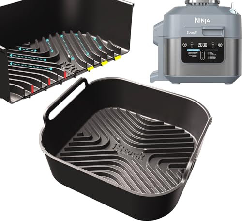 Ninja Speedi ON400UK Premium Silicone Liner | 1.5cm Ridges for Air Flow, 2.5mm Thick, Dishwasher Safe | Designed to Fit Ninja ON400UK Air Fryer | 1PC 5.7L Silicone Air Fryer Liner | by iStock Kitchen