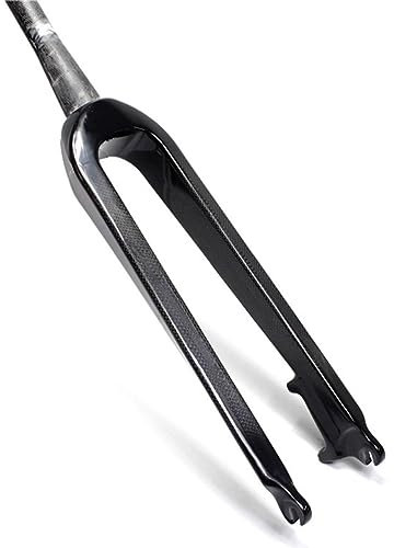 Forcella rigida per mountain bike in fibra di carbonio completa 26/27,5 Forcella anteriore MTB Freno a disco QR 9X100mm 1-1/8'' Forcella per bicicletta da montagna con tubo conico senza filettatura