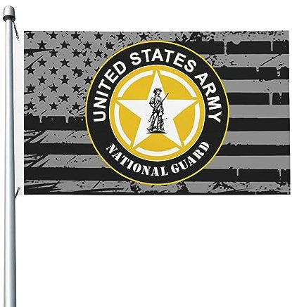 Resistente al viento Bandera de jardín Guardia Civil del Ejército de los Estados Unidos Ligero Banderas para eventos 90x150 cm para Decoración exterior,bares,eventos