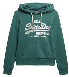 Superdry Damen Vintage Logo Metallic-Hoodie