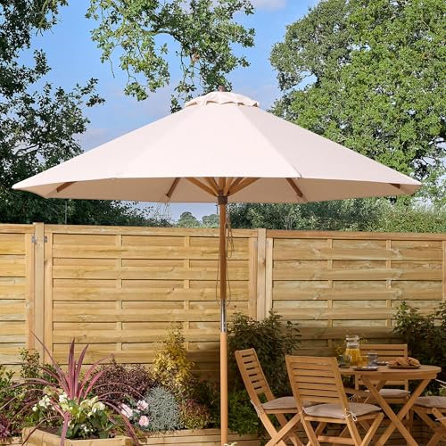 Rowlinson Ashdown Wooden Parasol - 2m