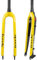 NBTRXWAFR Forcella Rigida MTB in Fibra di Carbonio 26/27.5/29 Forcella per Mountain Bike con Freno A Disco 1-1/2 Forcella Anteriore per Bicicletta Conica QR 9Mm,Giallo,26inch