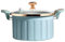 Autocuiseur micro-ondes 8 L, marmite multifonctionnelle sous vide, marmite à soupe antiadhésive à double oreille(BLUE 1PC)