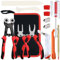 LEONTOOL Kit di utensili da taglio per vetro, pinze con ruote per piastrelle di vetro, pinze con ganasce curve, pinze per taglio a olio, set di tagliavetro per vetro colorato, piastrelle, mosaico