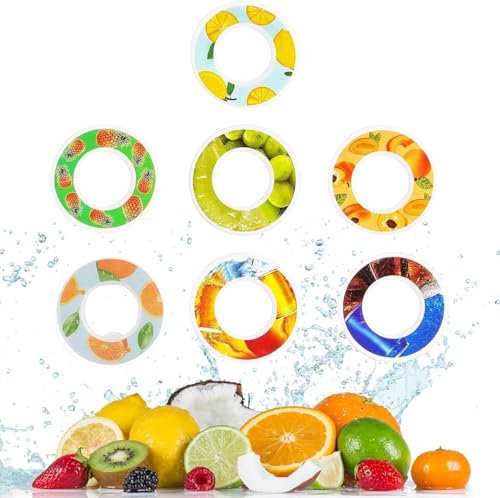 HDAKDDHG Air Flavor Pods,7pcs Air Bottle Pods,Water Bottle Flavor Caps,Fruit Scent Pods for Water Bottles/Sports Water Cup Rings Outdoor Sport