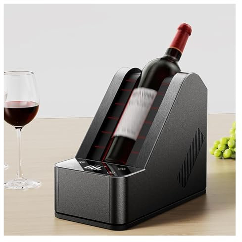 HFDTS Electric Wine Chiller, Single Bottle Cooler for 750ml Wine or Some Champagne, Cooler Keep Cold Up to 24h, Kitchen, Bar，for The Wine Lover