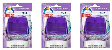 Duck 3 in 1 Liquid Rimblock Wave Toilet Cleaner, Purple, 55ml, Pack of 3