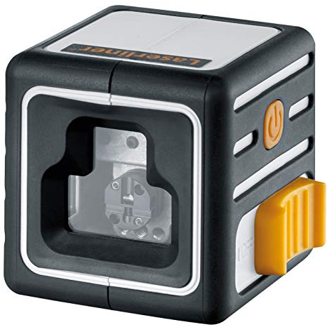 Laserliner compactcube-laser 3 Linie 15 m 635 nm (< 1 mW) – Kreuzlinienlaser (Line-Pegel, Schwarz, 1/4, 15 m, 0,5 mm/m, 3 °)