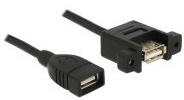 Delock 85460 1m USB A USB A Weiblich Weiblich Schwarz USB Kabel, 85460