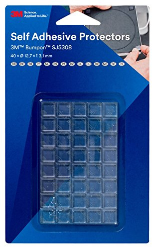 3M Bumpon SJ5308BL Elastikpuffer Mini-Pack, Transparent | 40 Stück, 12,7 x 3,1 mm, Klebstoff Acrylat, dämpfen Vibrationen und Geräusche, hohe Rutschfestigkeit
