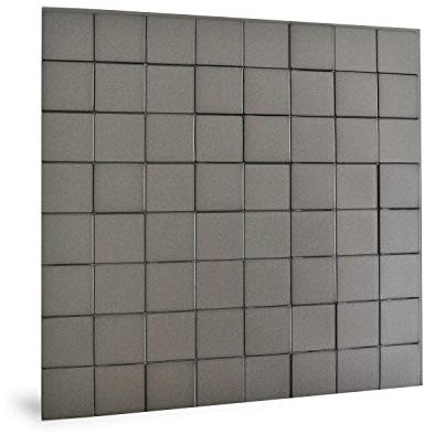 PRO[f]home® - Wandpaneel 3D - 705258 Harmony Cubes Smoked Gray Dekorpaneel glatt in Kunststoff Optik glänzend grau 2,2 m2 Profhome