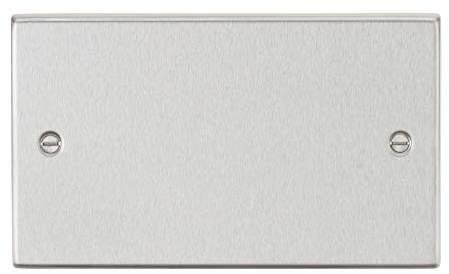 Knightsbridge CS86BC Plaque d'obturation Bord carré en Chrome brossé, Blanking Plate 2G