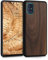 kwmobile Hülle kompatibel mit Samsung Galaxy A51 Hülle - Holz Case - stoßfestes Handy Cover - TPU Handyhülle in Dunkelbraun