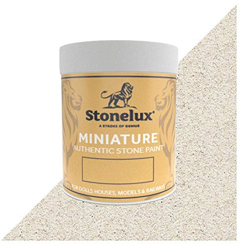 StoneLux® Miniature Paint - Stone Effect Paint for Dolls Houses, Models, Dioramas & Scenery LIMESTONE 250ml