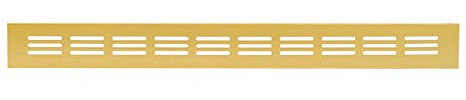 Griglia di ventilazione in alluminio, 40 x 500 mm, colore: oro