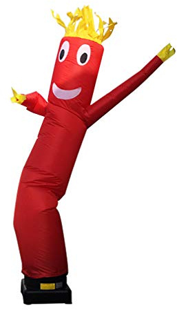 Gaorui Aufblasbarer Schlauchmann Sky Puppet Dancer – lustiger, verrückter Winker, aufblasbarer Schlauch, für Festival-Werbung (ohne Gebläse) (rot, 3 m)