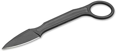 Bastinelli Knives Unisex – Erwachsene Spade Plain feststehendes Messer, Schwarz, 15 cm