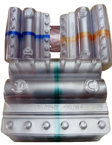 Kit 240 blister per monete euro 3x80 da 10,20,50 cent + nastro adesivo