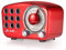 Radio Feegar Retro Bluetooth Lautsprecher,Vintage FM Radio mit altmodischem klassischem Stil,Starke Bassverstärkung,Laute Lautstärke,F-Kartenschlitz und MP3-Player Aux-Betrieb, microSD-Karte (Rot)