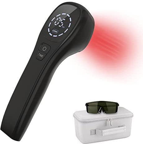 iKeener Red Light Therapy Device,Handheld Cold Laser Therapy Device,Infrared Light Therapy Pain Relief Device for Joint and Muscle,Knee,Shoulder,Back,Neck (Black)