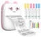 rayoner Mini Impresora Portatil Termica para Movil, Compatible con iOS, Android, Recargable, Bluetooth, 16 Rollos de Papel (Rosa)