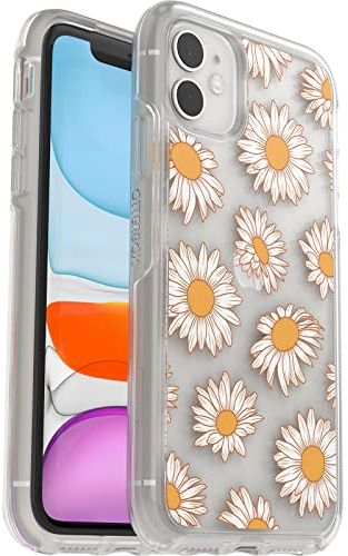 OtterBox Symmetry Clear iPhone 11 Case, Shockproof, Drop-Proof, Protective Slim Case, 3X Military Standard Tested, Vintage Daisy