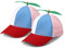 2 Stücke Propeller mütze Helikopter Cap Baseball Kappe Bunte Mütze Night Fluoreszierender Propeller Baseball Cap,Leuchten Im Dunkeln Propeller,für Erwachsene & Kinder-Größenverstellbar-56-60cm（rot）