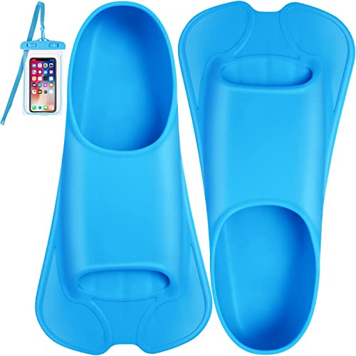 Happyouth Swimming Fins Short Silicone Swimming Fins with Mesh Bag for Kids Adult Men Women