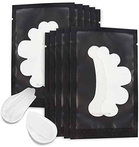 100 Paare Augenpads für Wimpernverlängerung Wimpern Pads Hydrogel Eye Patches Wimpernverlängerung Pad Wimpernlifting Wimpern Färben Eye Gel Patch for Eyelash Extensions(Flower Black)