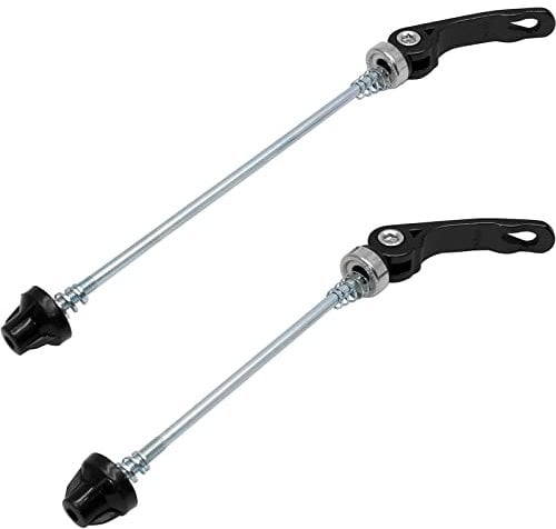 Moicstiy 1Pair Quick Release Bicycle Hubs Bike Wheel Hub Front and Rear Skewers Clip Kit for Mountain Bike (Black)