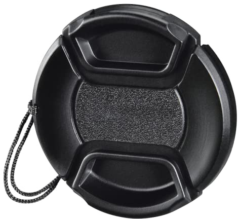 Hama Objektivdeckel 40,5mm „Smart Snap“ (für Kameras mit 40,5 mm Objektiv mit Halter/Kordel/Band, Objektivschutz, Objektiv Abdeckung, als Ersatz, einfach zu befestigen, zum Klemmen, universal) schwarz