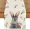 Artoid Mode Tulpe Hase Ostern Tischläufer, Saisonnal Frühling Waschbar Küche Esstisch Dekoration Drinnen Urlaub Party Dekor 40x100 cm
